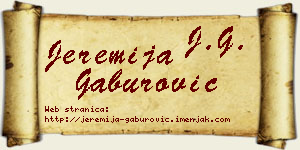 Jeremija Gaburović vizit kartica